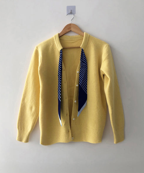 ボウタイニットトップス きれいめ 秋冬服 ニットウェア 前開き ボタン ニットセーター 羽織り ゆったり 無地 大人 ニットカーディガン おしゃれ 着回し 85YN-900609