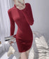 ニットワンピース 長袖 タイトワンピース レディース ハイネック ニットドレス おしゃれ 秋冬ボディコンワンピ リブニットワンピース 無地 セクシーワンピ 85YN-900611