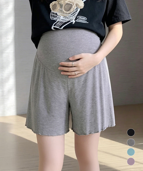 マタニティペチコート 薄手 ペチパンツ お腹巻き付きマタニティウェア アジャスター付き タップパンツ ハイウエスト ショートパンツ 産前産後ゆったりマタニティ服 85YN-900619