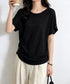 サマーニットトップス ドルマンスリーブ夏 レディース クルーネック ニットトップス 着やせニットTシャツ 大人カジュアル サマーセーター 韓国風ニットプルオーバー 85YN-900634