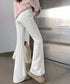 スウェットパンツ 裏起毛フレアパンツ美脚 おしゃれ あったたかパンツ ハイウエストイージーパンツ ウエストゴム 着やせ カジュアルズボン 運動スポーティパンツ厚手 86LJINS-001