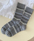 リブソックス レディース ミドル丈 靴下 刺しゅう ワンポイント靴下 大人可愛いボーダーソックス カジュアルミドルソックス 蒸れにくい 綿混ルームソックスおしゃれ 86LRRAN-001