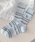 リブソックス レディース ミドル丈 靴下 刺しゅう ワンポイント靴下 大人可愛いボーダーソックス カジュアルミドルソックス 蒸れにくい 綿混ルームソックスおしゃれ 86LRRAN-001