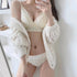 ノンワイヤー ブラジャー ショーツセット セクシーランジェリー セットアップ レース 可愛い ブラショーツ 上下セット 谷間 セクシー胸元 脇高 ブラ 美胸 四季 86MEIZIQI-031