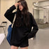 ゆったり 着やせ 長袖プルオーバー 無地 ルーズTシャツ レディース カジュアルトップス 韓国ファッション おしゃれカットソー 重ね着 ロンティー ラウンドネック 86SHIZM-002