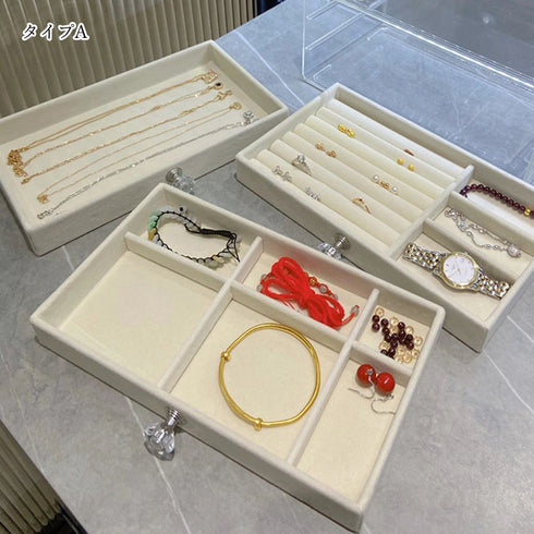 3段引き出しジュエリー収納ボックス 防塵 可愛い アクセサリーケース ピアス ブレスレット 小物入れ 韓国 イヤリング 指輪 ネックレス ジュエリーディスプレイ 86AOQILA-001