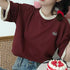 バイカラーTシャツ 韓国半袖 カジュアル おしゃれ ロゴ カットソー レディース クルーネック シンプル 夏服 トップス 可愛い プルオーバー スポーティー可愛い 86BAOMEI-001