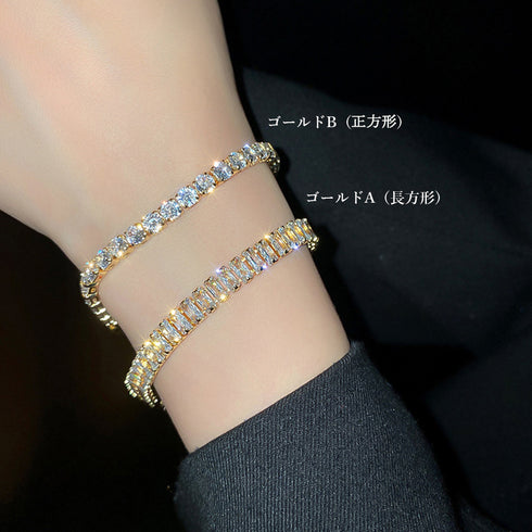 ブレスレット ラインストーン キラキラ ジュエリー レディース ゴージャス アクセサリー韓国 上品 大人可愛い 誕生日プレゼント 女友達 派手 バングル 結婚式 86BAOYSP-001