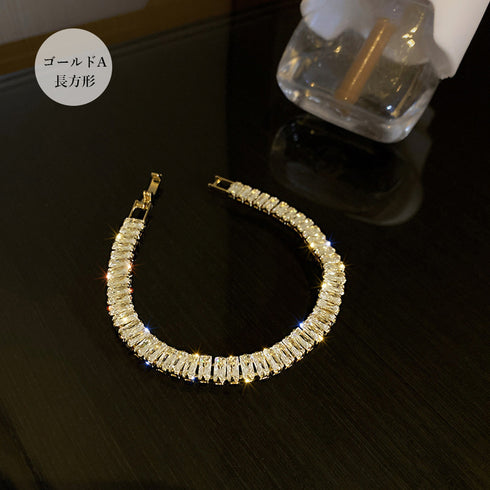 ブレスレット ラインストーン キラキラ ジュエリー レディース ゴージャス アクセサリー韓国 上品 大人可愛い 誕生日プレゼント 女友達 派手 バングル 結婚式 86BAOYSP-001