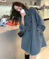 ダブルブレストトレンチコートミディアム丈 おしゃれ Aラインコート レディース スタンドカラーコートミドル丈 きれいめ 着やせ ライトアウター春秋 軽量 通勤通学 86CHENXINI-009