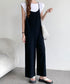 オールインワン サロペットパンツ 韓国風 ワイドパンツ レディース 着やせ オーバーオールパンツ ポケット付き キャミ サロペット ハイウエスト 体型カバーパンツ 86DUOB-001