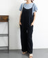 オールインワン サロペットパンツ 韓国風 ワイドパンツ レディース 着やせ オーバーオールパンツ ポケット付き キャミ サロペット ハイウエスト 体型カバーパンツ 86DUOB-001