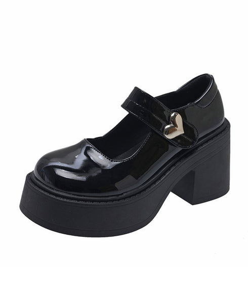 厚底ローファー韓国風 レディース美脚くつ 太ヒールパンプス 歩きやすい 厚底シューズ チャンキーヒール PUレザー靴 疲れない おしゃれ ドレスシューズ メイド靴 86GCHUANG-001