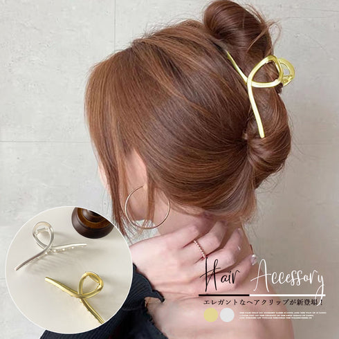 バンスクリップ 韓国 ヘアアクセサリー 大人可愛い ヘアクリップ 簡単髪留めゴージャス シンプル おしゃれ 髪飾り 86HXIAN-003
