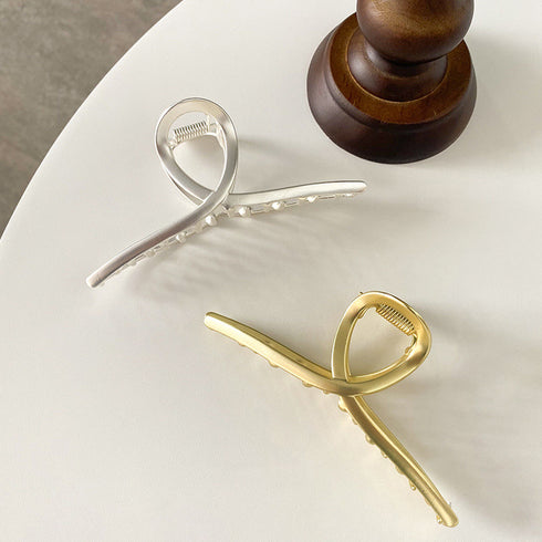 バンスクリップ 韓国 ヘアアクセサリー 大人可愛い ヘアクリップ 簡単髪留めゴージャス シンプル おしゃれ 髪飾り 86HXIAN-003