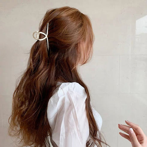 バンスクリップ 韓国 ヘアアクセサリー 大人可愛い ヘアクリップ 簡単髪留めゴージャス シンプル おしゃれ 髪飾り 86HXIAN-003