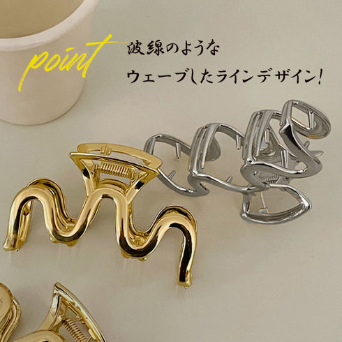 メタリック ヘアクリップ セット 韓国風 バンスクリップ 大きめ ヘアアクセサリー おしゃれ 髪留め ヘアアレンジ シンプル きれいめ ファッション雑貨 髪飾り 86HXIAN-008