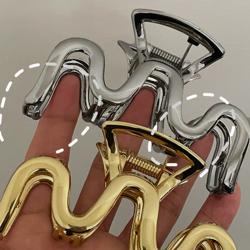 メタリック ヘアクリップ セット 韓国風 バンスクリップ 大きめ ヘアアクセサリー おしゃれ 髪留め ヘアアレンジ シンプル きれいめ ファッション雑貨 髪飾り 86HXIAN-008