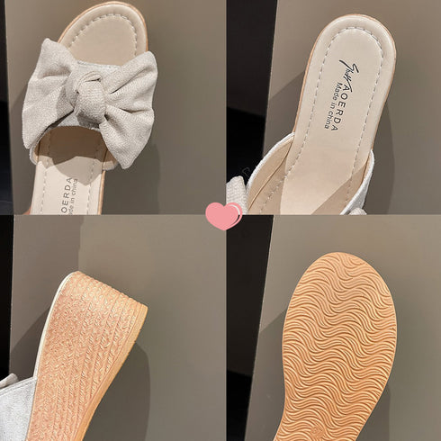 厚底サンダル レディース ウエッジソール サマー リボンサンダル リゾートサンダル 歩きやすい ヒールサンダル 痛くない 美脚シューズ コンフォート おしゃれ4色 86JIANL-002