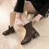 ソックス風ブーツ レディース ソックス風ブーツ レディース チャンキーヒール ショートブーツ 痛くない 美脚ブーツ 歩きやすい ストレッチブーツ 86JIANL-006