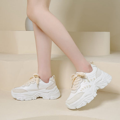 厚底 ダッドスニーカーレディースシューズ 韓国風 ボリューム厚底スニーカー 黒カジュアル スポーティー 美脚 疲れにくい プラットフォーム 歩きやすい靴 春夏秋冬 86JIANL-026