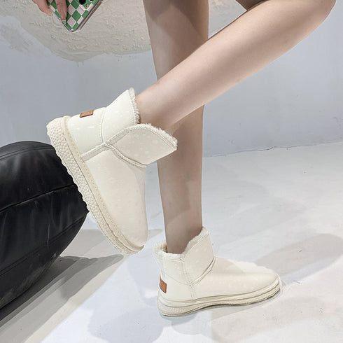 ムートンブーツ 裏起毛 ショートブーツ オシャレ ムートンシューズ 履きやすい フラットヒール 防寒 ブーティ カジュアル靴 もこもこ フェイクムートン 86JIANL-027