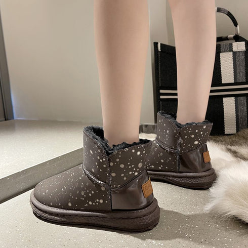 ムートンブーツ 裏起毛 ショートブーツ オシャレ ムートンシューズ 履きやすい フラットヒール 防寒 ブーティ カジュアル靴 もこもこ フェイクムートン 86JIANL-027