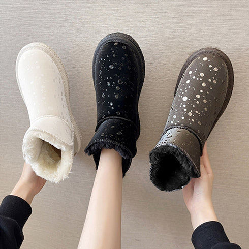 ムートンブーツ 裏起毛 ショートブーツ オシャレ ムートンシューズ 履きやすい フラットヒール 防寒 ブーティ カジュアル靴 もこもこ フェイクムートン 86JIANL-027