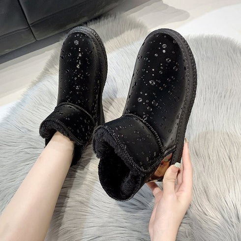 ムートンブーツ 裏起毛 ショートブーツ オシャレ ムートンシューズ 履きやすい フラットヒール 防寒 ブーティ カジュアル靴 もこもこ フェイクムートン 86JIANL-027