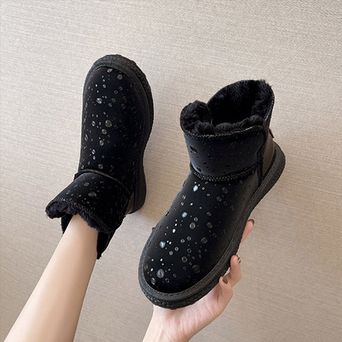 ムートンブーツ 裏起毛 ショートブーツ オシャレ ムートンシューズ 履きやすい フラットヒール 防寒 ブーティ カジュアル靴 もこもこ フェイクムートン 86JIANL-027