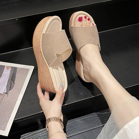 ウェッジソール 厚底サンダル 履きやすい レディース コンフォートサンダル 痛くない ミュールサンダル 歩きやすい ジュート風サンダル おしゃれカジュアルシューズ 86JIANL-030