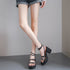 ハイヒール クロスストラップサンダル韓国 レディース 厚底サンダル スクエアトゥ 軽量サマーサンダル 疲れにくい美脚シューズ アンクルストラップ トレンド靴安定感 86JIANL-031