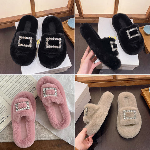 ファーサンダル レディースファースリッパ ふわふわ ぺたんこ 履きやすい コンフォートサンダル もこもこ お洒落 厚底サンダル ルームシューズ 室内室外 滑り止め 86JIANL-039