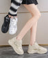 ダッドスニーカー 厚底 レディース 美脚 厚底スニーカー 疲れない 通勤通学靴 ウォーキング 履きやすい PUレザー ハイソール靴 韓国ダッドシューズ 歩きやすい 86JIANL-042
