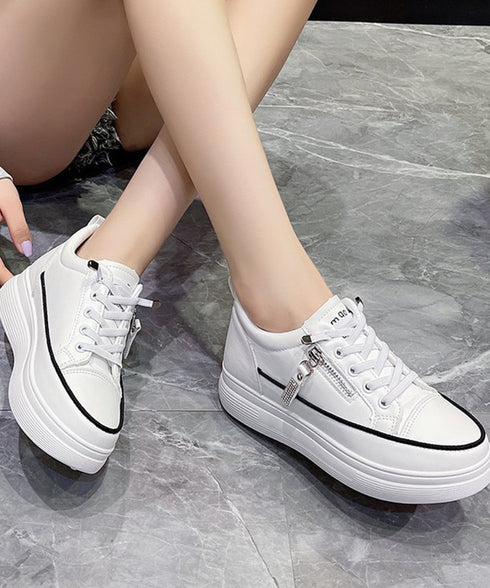 厚底スニーカー韓国 レディース疲れない靴 ローカットスニーカー 歩きやすいシューズ 身長アップスニーカー 通勤通学 春夏秋冬運動靴 履きやすい 美脚 バイカラー靴 86JIANL-043