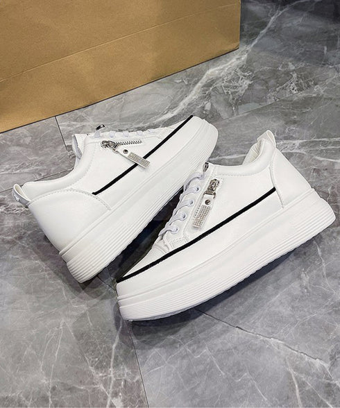 厚底スニーカー韓国 レディース疲れない靴 ローカットスニーカー 歩きやすいシューズ 身長アップスニーカー 通勤通学 春夏秋冬運動靴 履きやすい 美脚 バイカラー靴 86JIANL-043