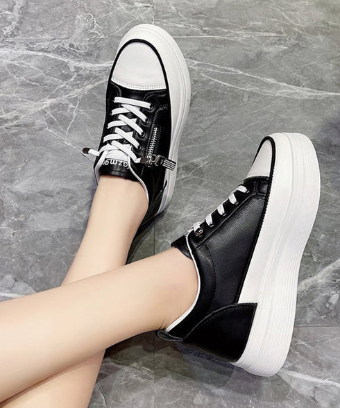 厚底スニーカー韓国 レディース疲れない靴 ローカットスニーカー 歩きやすいシューズ 身長アップスニーカー 通勤通学 春夏秋冬運動靴 履きやすい 美脚 バイカラー靴 86JIANL-043