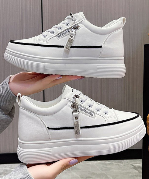 厚底スニーカー韓国 レディース疲れない靴 ローカットスニーカー 歩きやすいシューズ 身長アップスニーカー 通勤通学 春夏秋冬運動靴 履きやすい 美脚 バイカラー靴 86JIANL-043