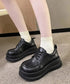 厚底ローファー レディース 韓国シューズ 歩きやすい レースアップ靴 編み上げローファー 大人可愛い Uチップシューズ 疲れない おしゃれドレスシューズ 通勤通学 86JIANL-044