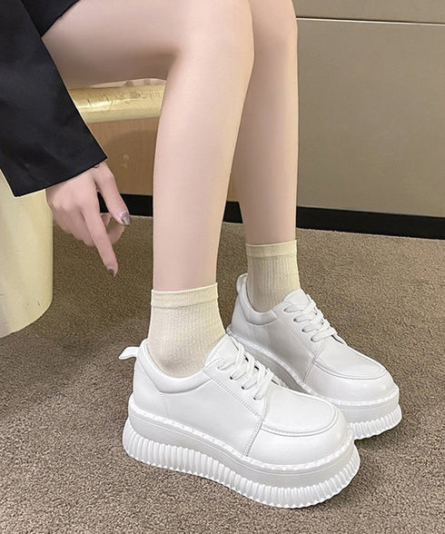 厚底ローファー レディース 韓国シューズ 歩きやすい レースアップ靴 編み上げローファー 大人可愛い Uチップシューズ 疲れない おしゃれドレスシューズ 通勤通学 86JIANL-044