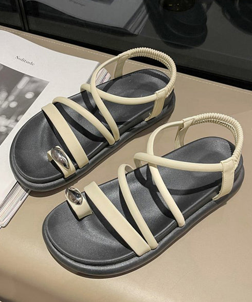 ストラップサンダル厚底親指トングサンダル レディース リゾートサンダル 履きやすい サマーサンダル 美脚疲れにくい スポサン バックゴム フラットサンダル 韓国風 86JIANL-045