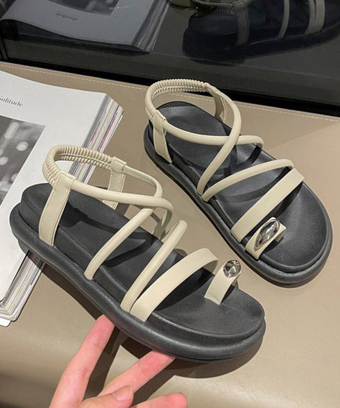 ストラップサンダル厚底親指トングサンダル レディース リゾートサンダル 履きやすい サマーサンダル 美脚疲れにくい スポサン バックゴム フラットサンダル 韓国風 86JIANL-045