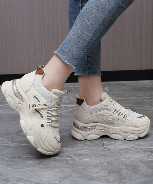 厚底ダッドスニーカー レースアップ 韓国 ボリュームスニーカー カッコイイ ガーリー 疲れにくいシューズ 滑りにくい ウォーキングシューズ 履きやすいスポーツくつ 86JIANL-046