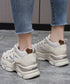 厚底ダッドスニーカー レースアップ 韓国 ボリュームスニーカー カッコイイ ガーリー 疲れにくいシューズ 滑りにくい ウォーキングシューズ 履きやすいスポーツくつ 86JIANL-046