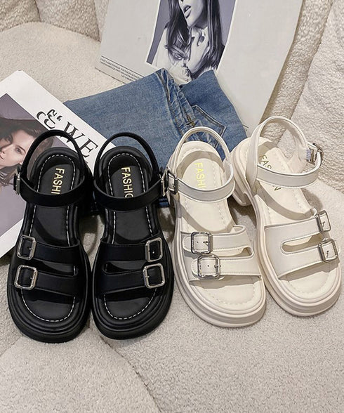 厚底サンダル レディース ベルトサンダル ダブルベルト サマーサンダル ボリュームソール 太ヒール コンフォートサンダル美脚 カジュアル おしゃれ夏靴 歩きやすい 86JIANL-050