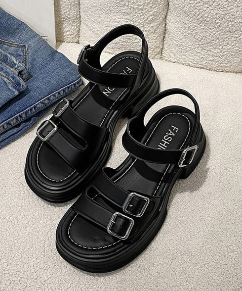 厚底サンダル レディース ベルトサンダル ダブルベルト サマーサンダル ボリュームソール 太ヒール コンフォートサンダル美脚 カジュアル おしゃれ夏靴 歩きやすい 86JIANL-050