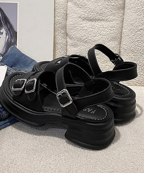 厚底サンダル レディース ベルトサンダル ダブルベルト サマーサンダル ボリュームソール 太ヒール コンフォートサンダル美脚 カジュアル おしゃれ夏靴 歩きやすい 86JIANL-050