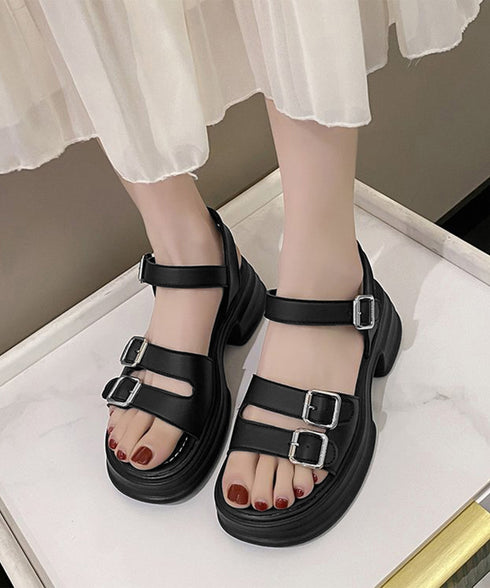 厚底サンダル レディース ベルトサンダル ダブルベルト サマーサンダル ボリュームソール 太ヒール コンフォートサンダル美脚 カジュアル おしゃれ夏靴 歩きやすい 86JIANL-050
