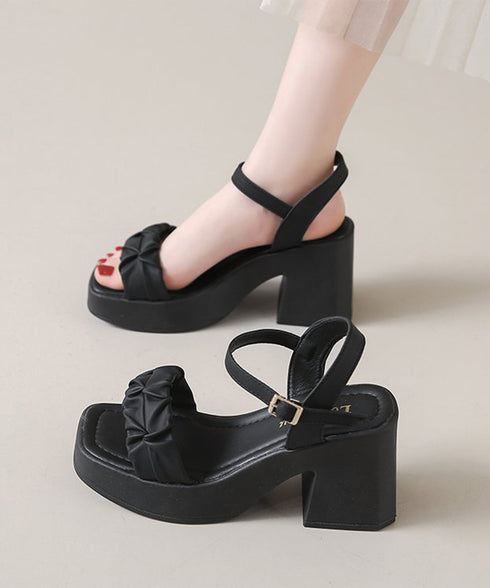チャンキーヒールサンダル 厚底サンダル夏 レディース アンクルストラップサンダル 歩きやすい 太ヒール 履きやすいサマーサンダル きれいめ ベルトサンダル美脚脚長 86JIANL-051