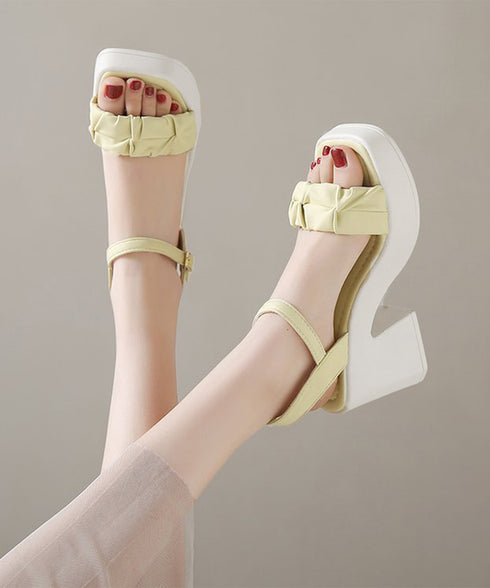 チャンキーヒールサンダル 厚底サンダル夏 レディース アンクルストラップサンダル 歩きやすい 太ヒール 履きやすいサマーサンダル きれいめ ベルトサンダル美脚脚長 86JIANL-051